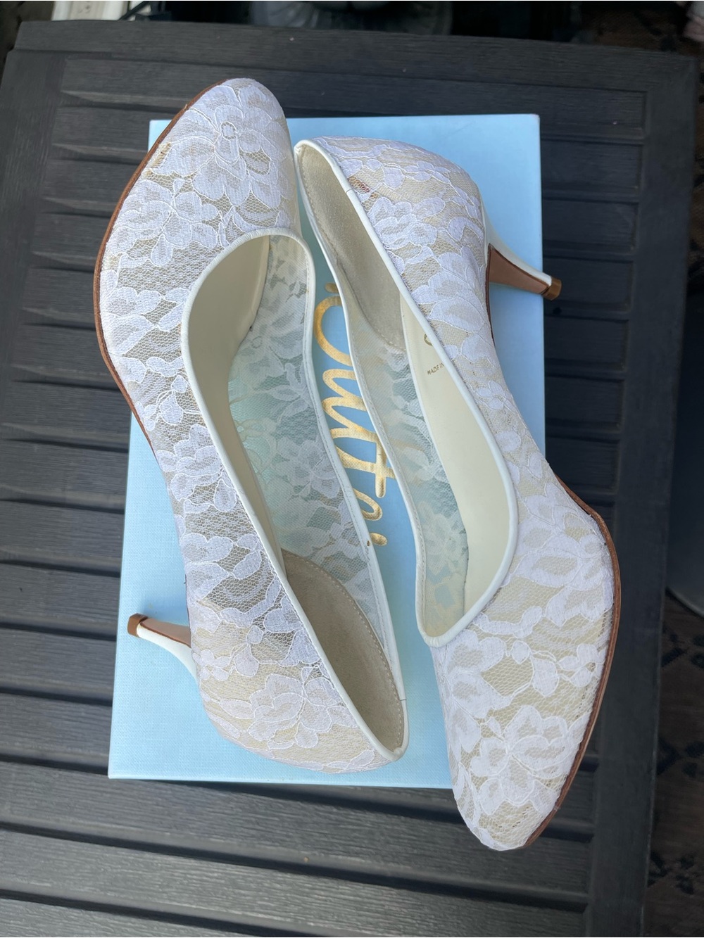 Women’s Butter - Ivory Lace Wedding Pumps 9.5 - Picture 5 of 11